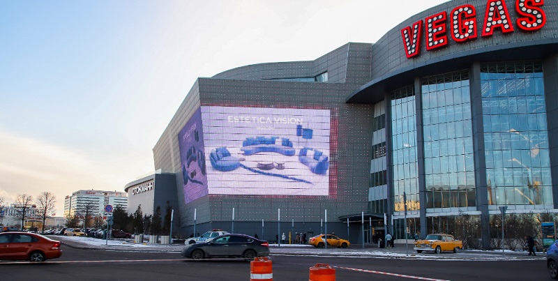 Медиафасад МКАД 67 км ТРК Vegas