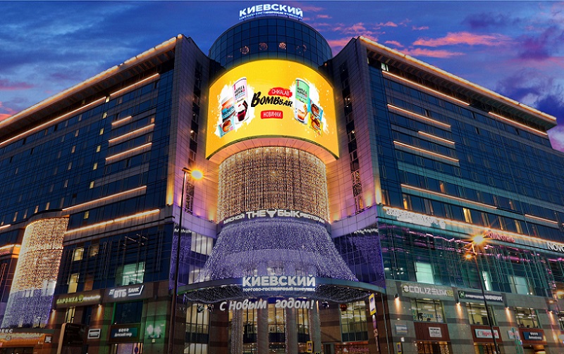 Медиафасад Киевская 2, 22x12 м.